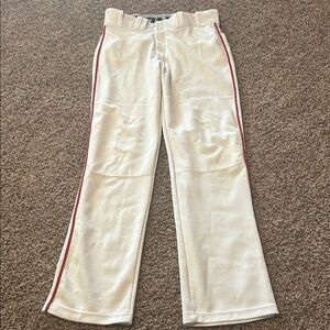 Easton White Pants with Red Stripe